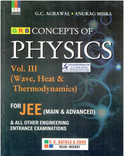 GRB Concepts of Physics Vol 3 Waves Heat and Thermodynamics for JEE Main and Advanced